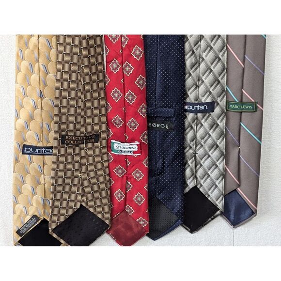 Vintage Y2K Striped and Floral Pattern Ties Bundle of 6 - Picture 7 of 11